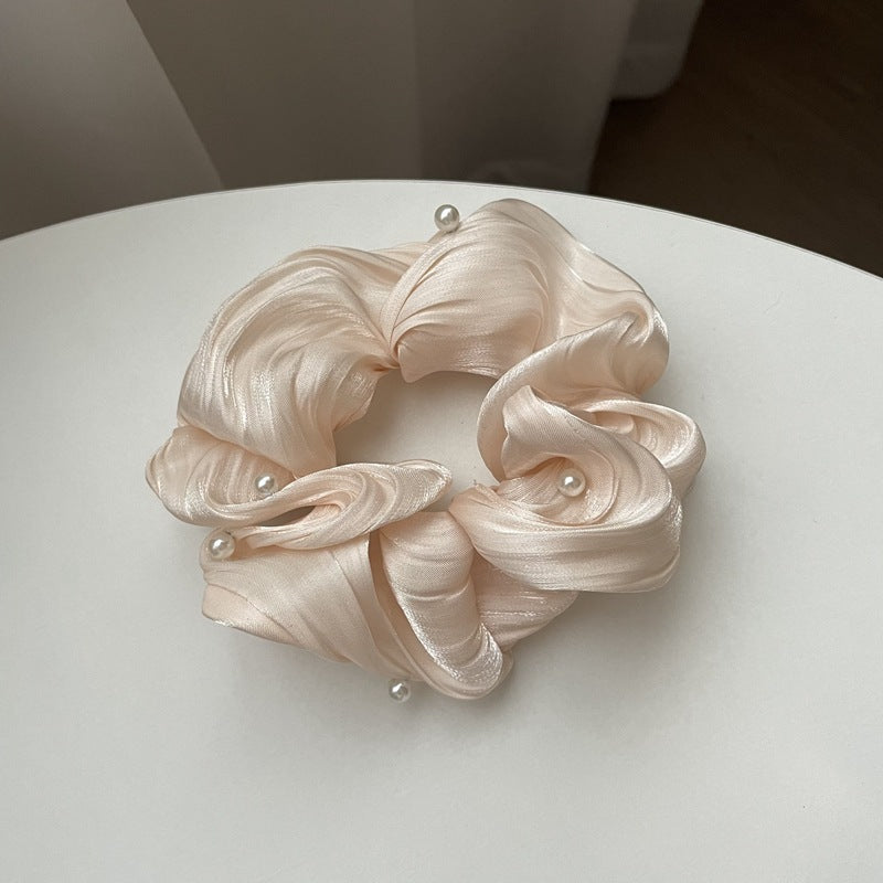 Pearl Wave Silk Elegance Scrunchies