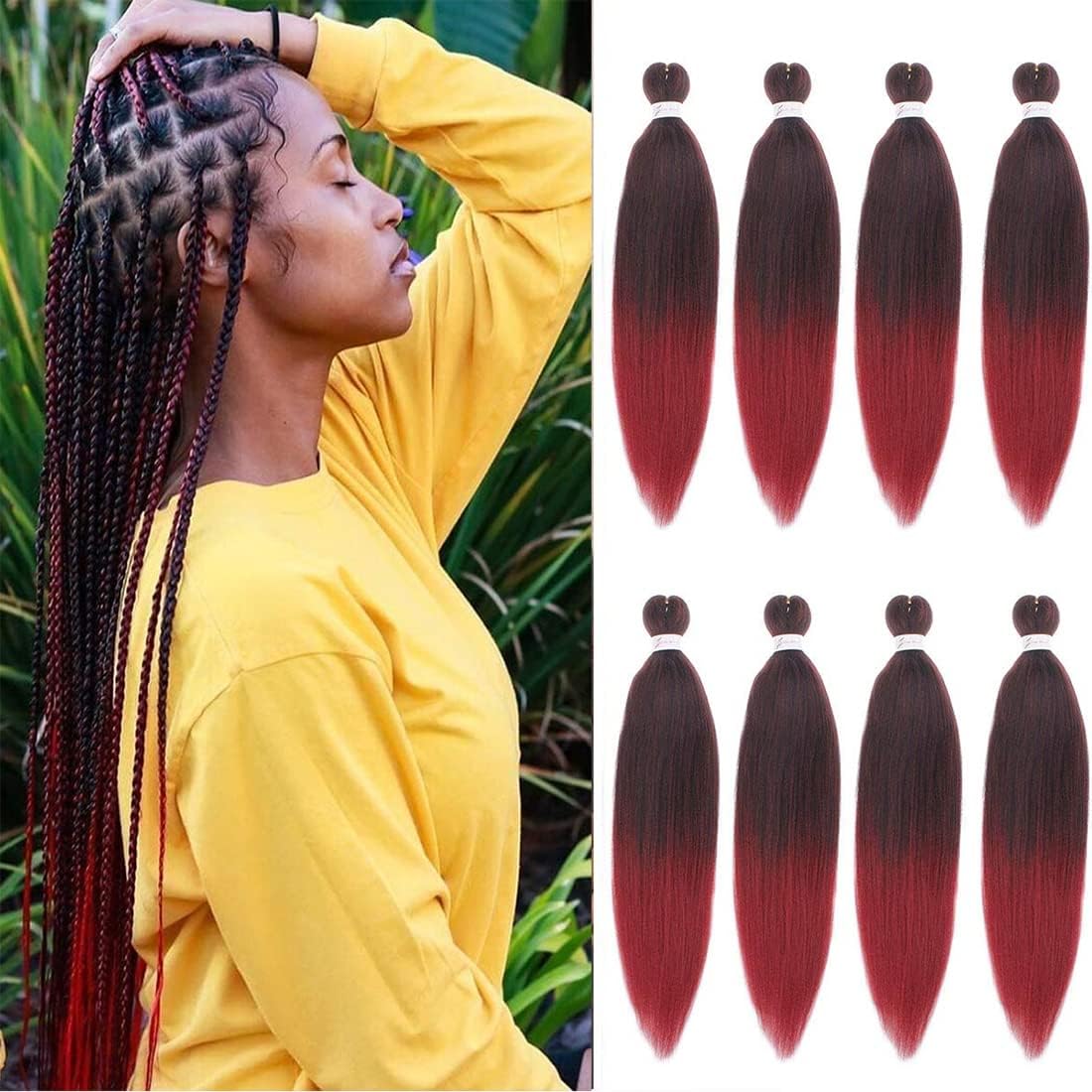 Ethereal Ease: Pre-Stretched Yaki Straight Braiding Hair Extensions