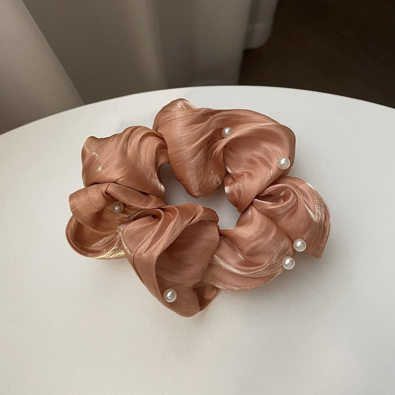 Pearl Wave Silk Elegance Scrunchies