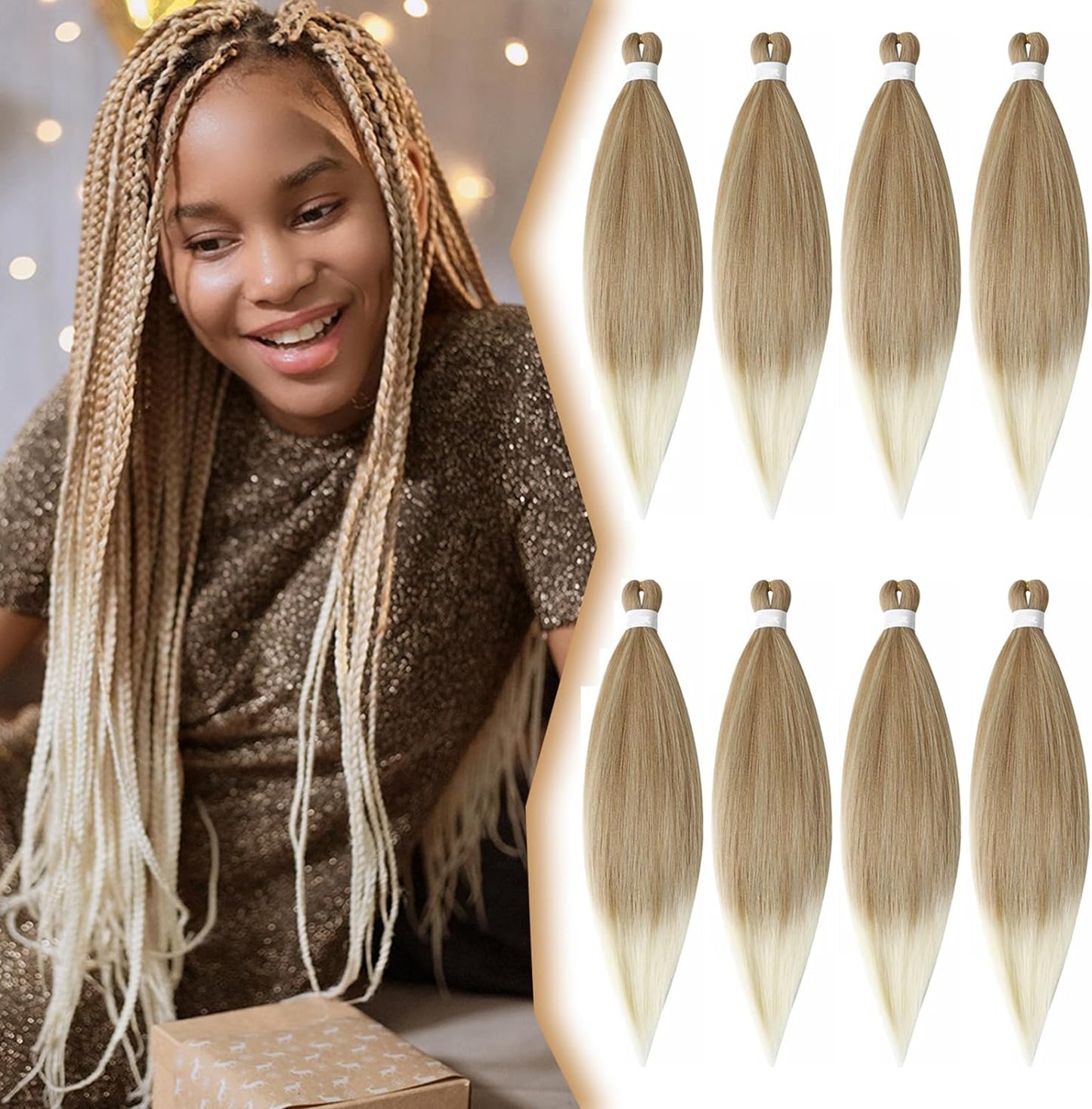 Ethereal Ease: Pre-Stretched Yaki Straight Braiding Hair Extensions