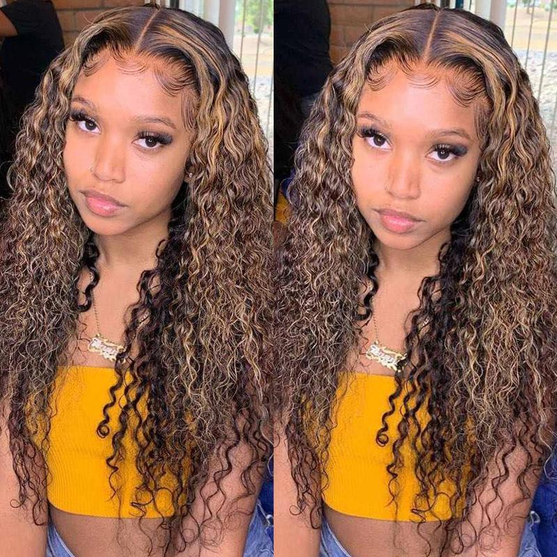 Harmonize Inter-Color Curly Lace Wig