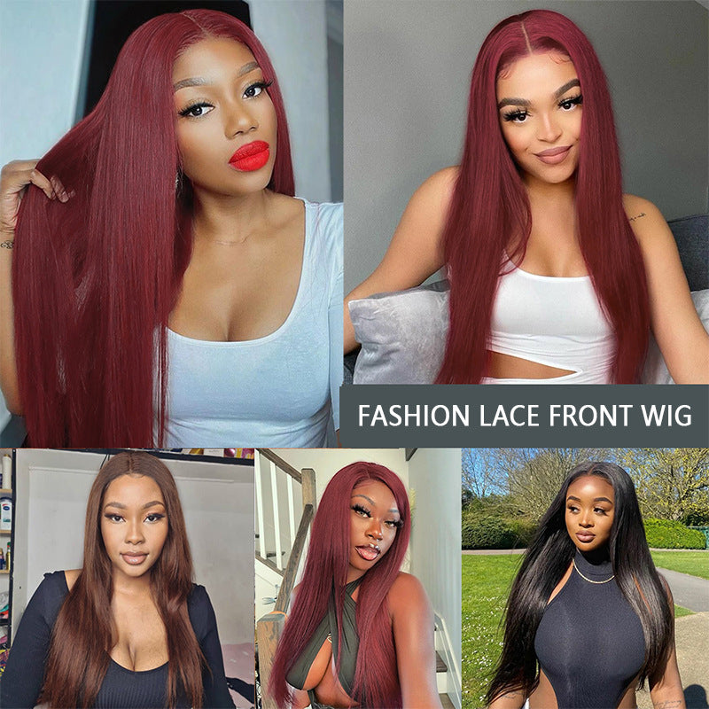 Lustrous Lace Front Long Straight Wig