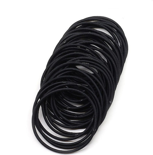 Black Elastic Hair Bands Set