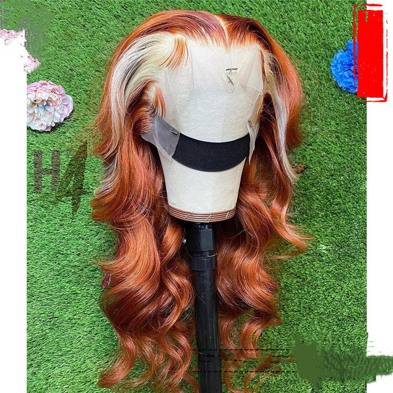 GoldenAura: 30 Inch Ginger Body Wave HD 613 Blonde Lace Front Wig