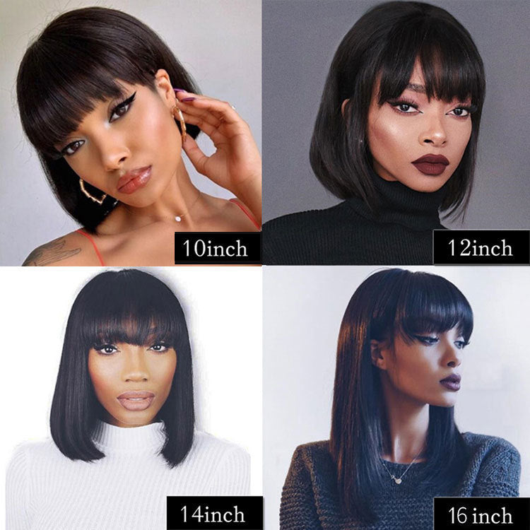 HeartLuxe Bob: The Human Hair Bob Wig with Natural, Realistic Heart-Shaped Woven Top