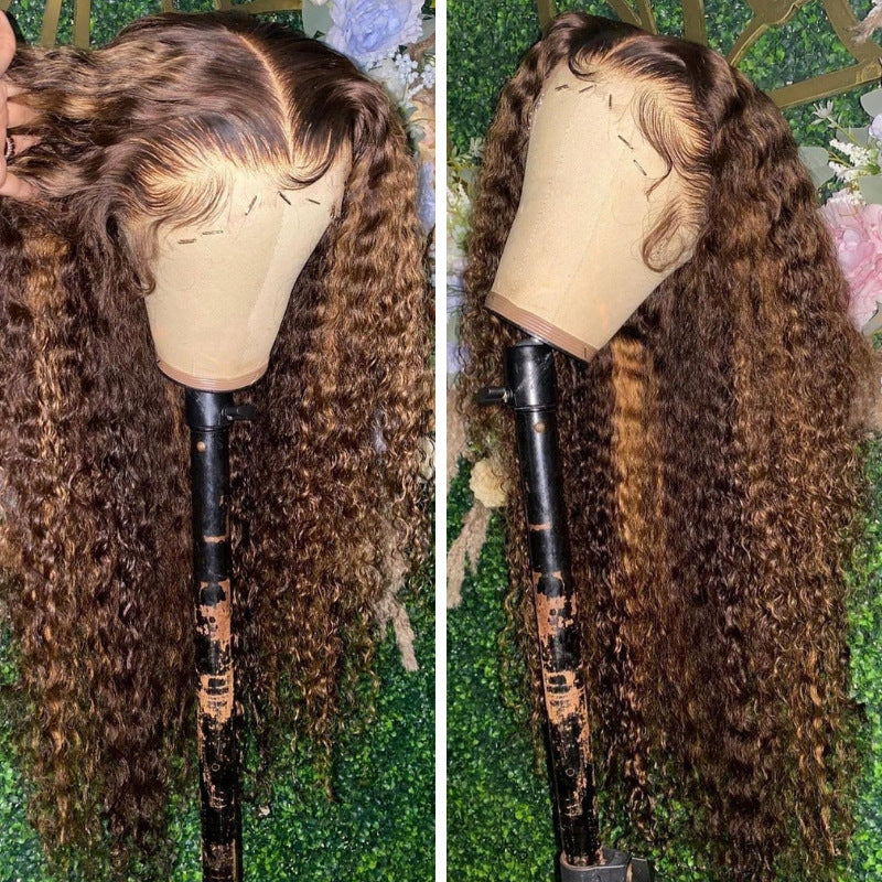 Harmonize Inter-Color Curly Lace Wig