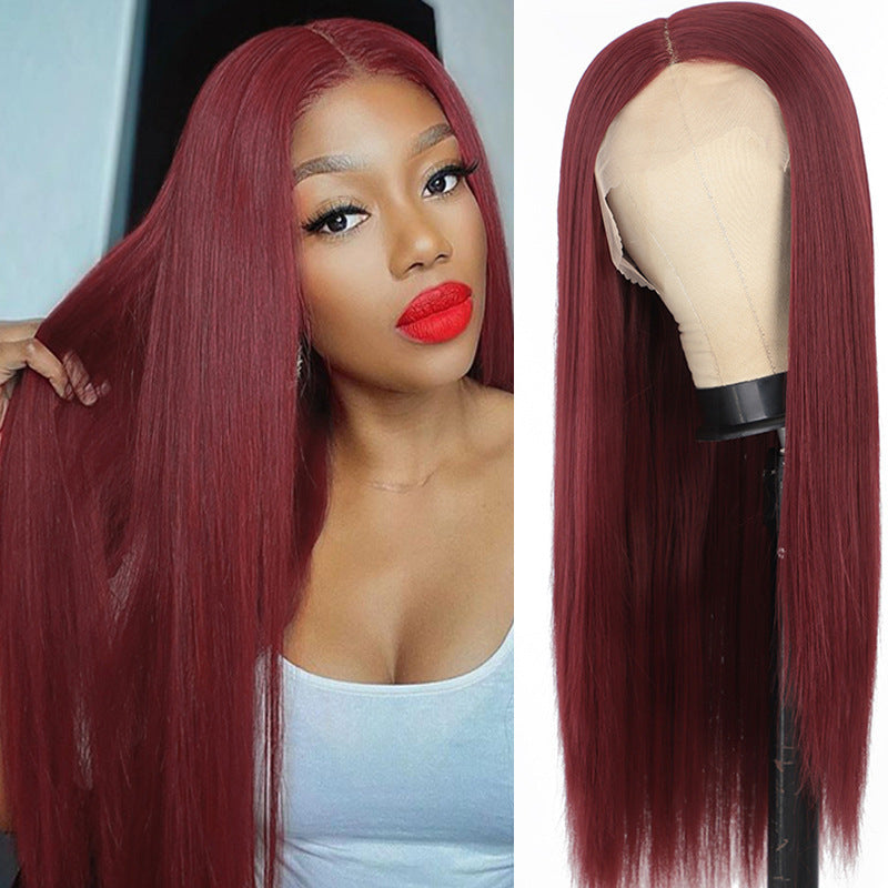 Lustrous Lace Front Long Straight Wig