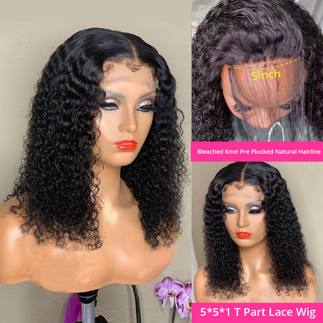 EleganceBob: Premium 10A Short Brazilian Lace Front Human Hair Wig