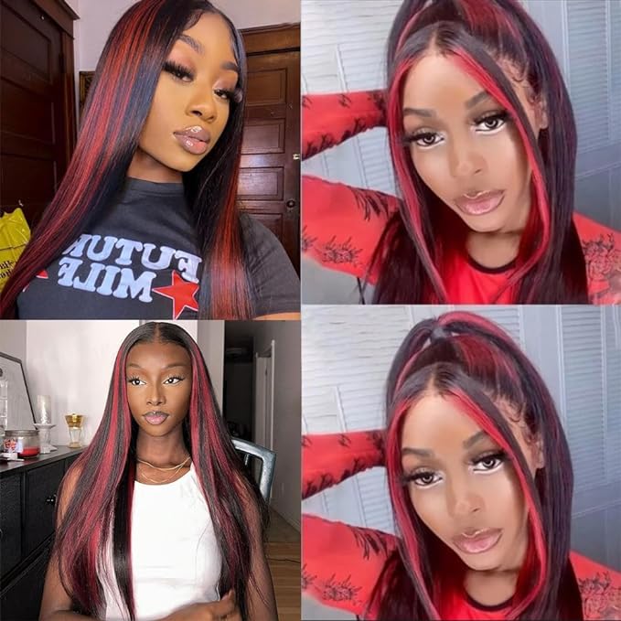 Burgundy Highlight Lace Frontal and Closure Wigs