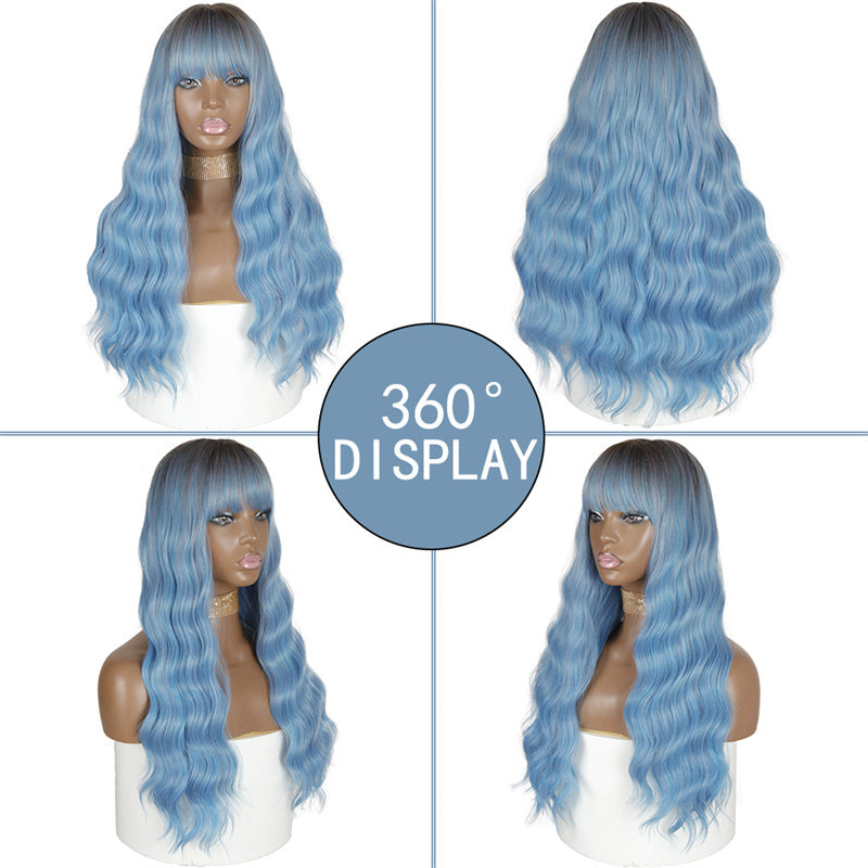 Luxe Azure Elegance Wig