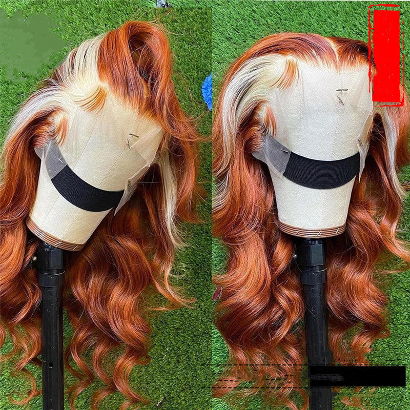 GoldenAura: 30 Inch Ginger Body Wave HD 613 Blonde Lace Front Wig