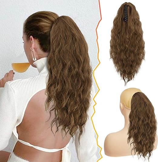 Luxe Waves Hair Extension Ponytail - Natural Look Clip-In