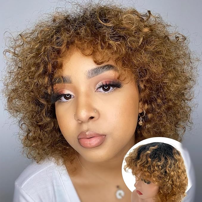 Lush Curls Full Machine-Made Human Hair Wig