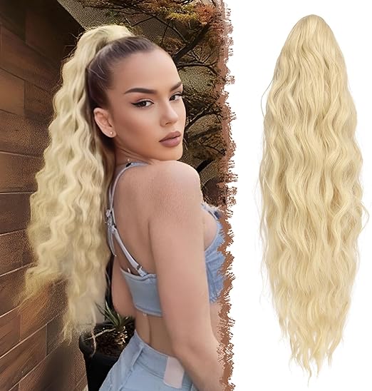 Luxe Waves Hair Extension Ponytail - Natural Look Clip-In