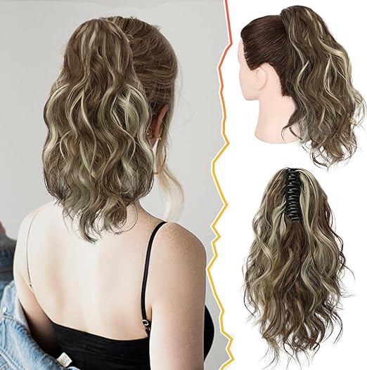 Luxe Waves Hair Extension Ponytail - Natural Look Clip-In