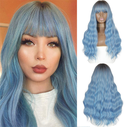 Luxe Azure Elegance Wig