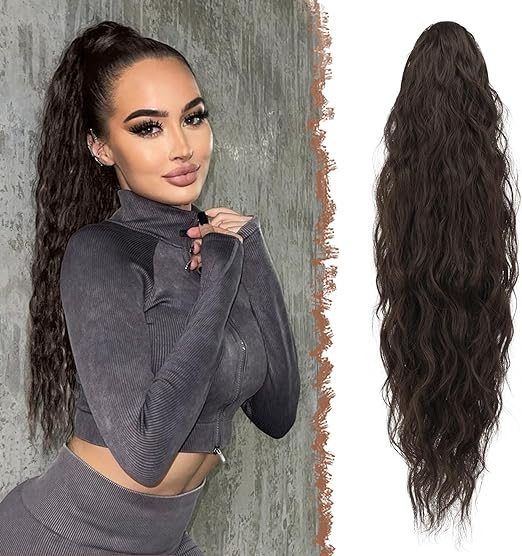 Luxe Waves Hair Extension Ponytail - Natural Look Clip-In