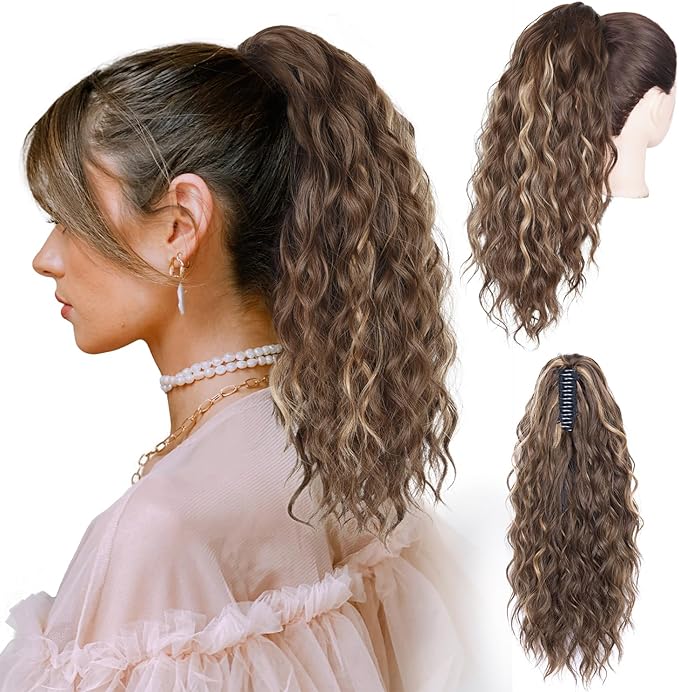 Luxe Waves Hair Extension Ponytail - Natural Look Clip-In