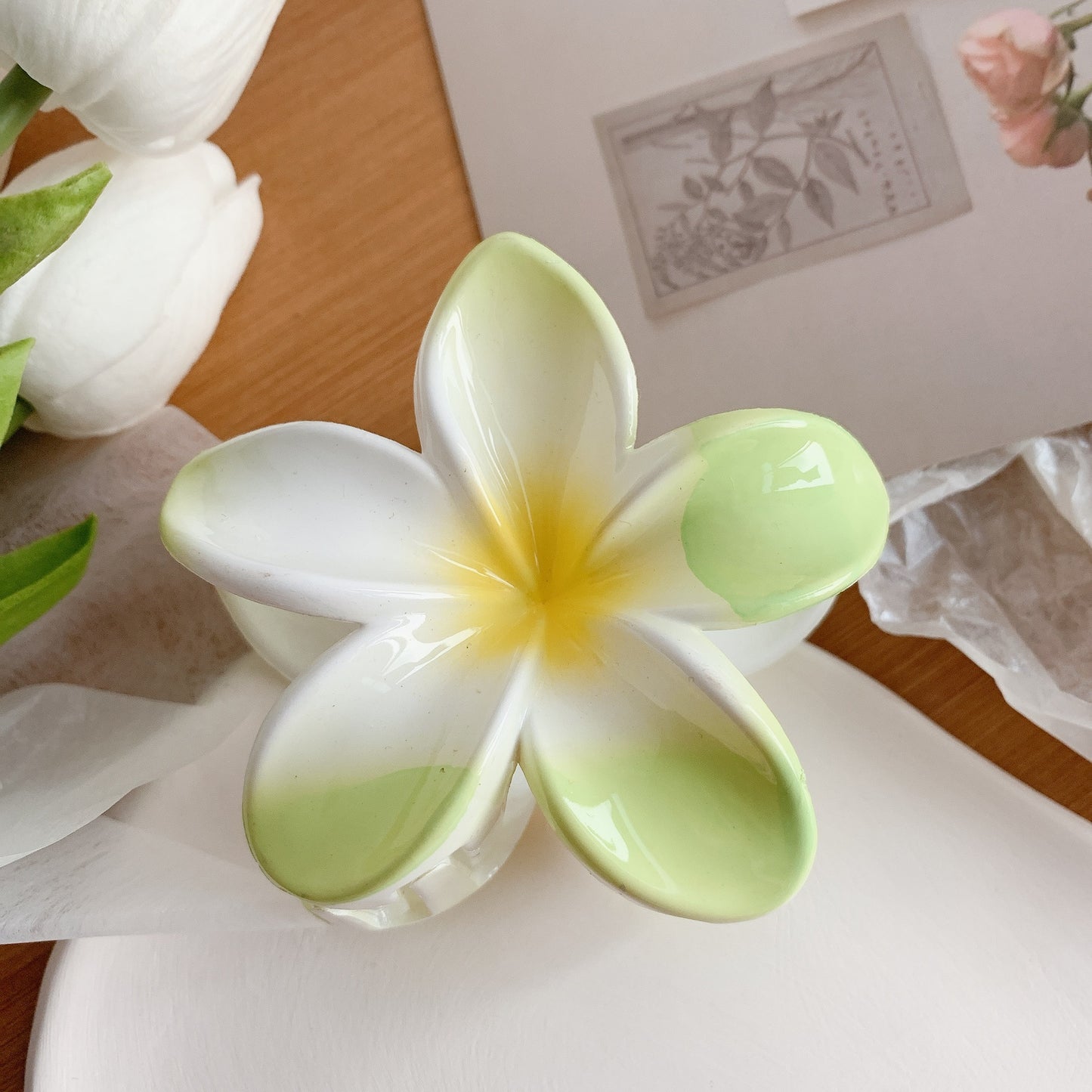 Muweordy Plumeria Hair Clip