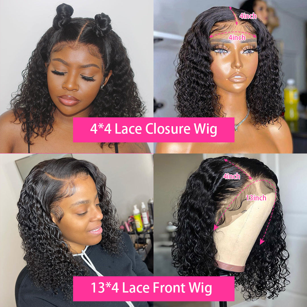 EleganceBob: Premium 10A Short Brazilian Lace Front Human Hair Wig