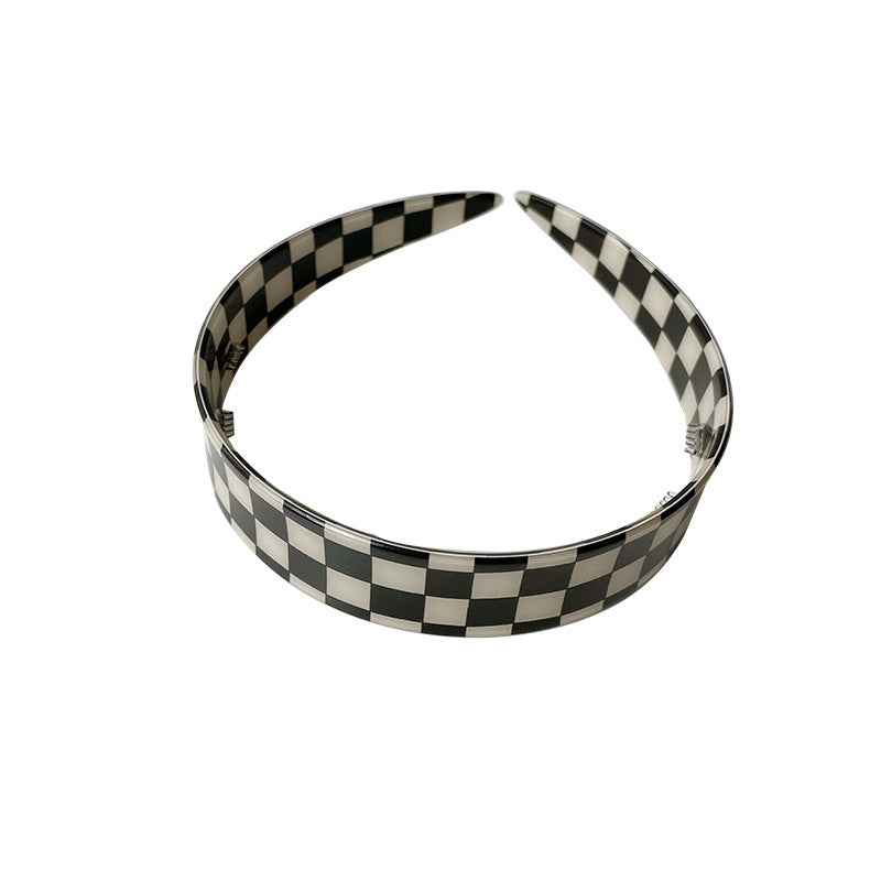 Plaid Charm Cellulose Acetate Headband