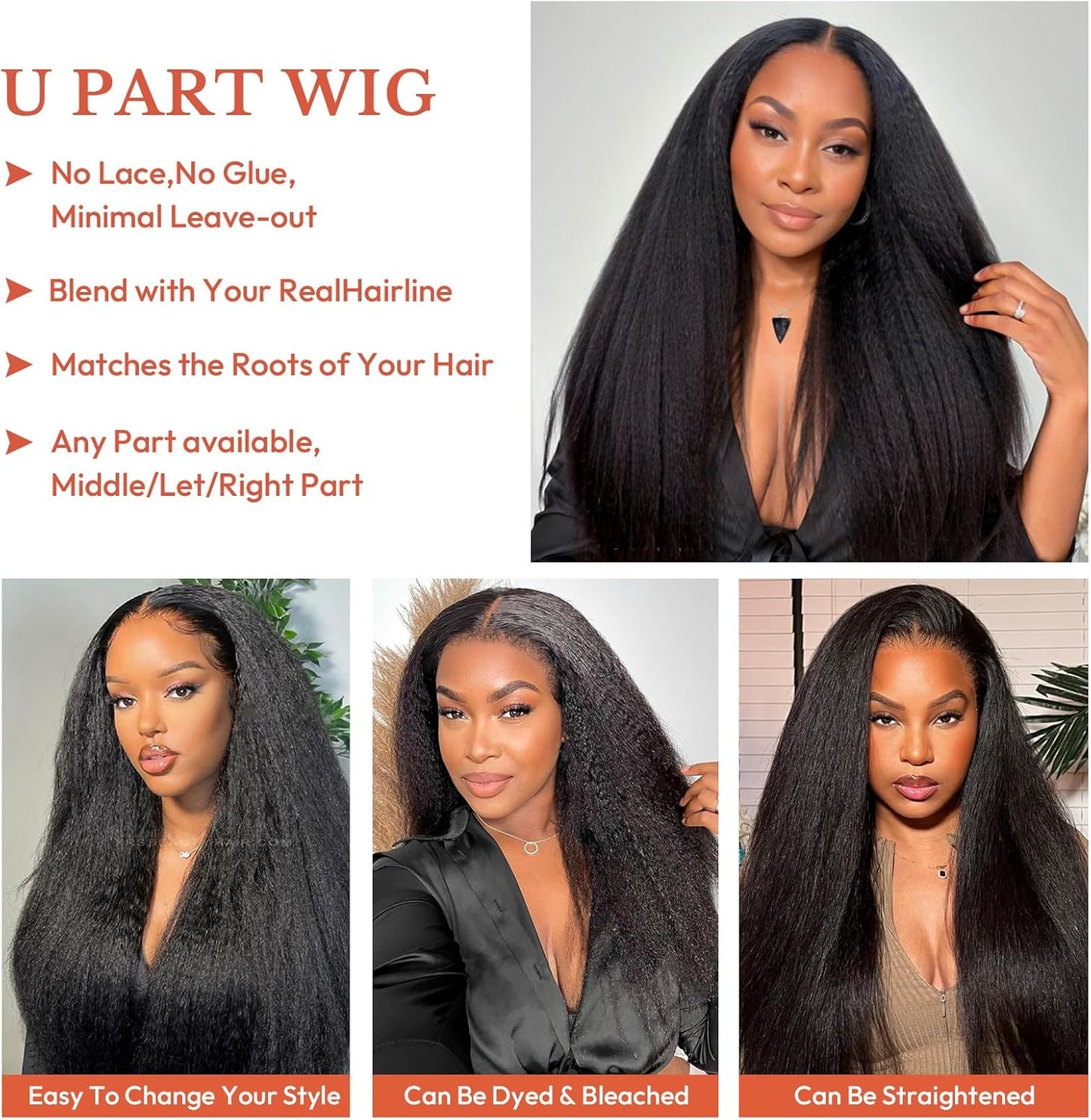 SilkFlow Yaki Straight Human Hair Wig