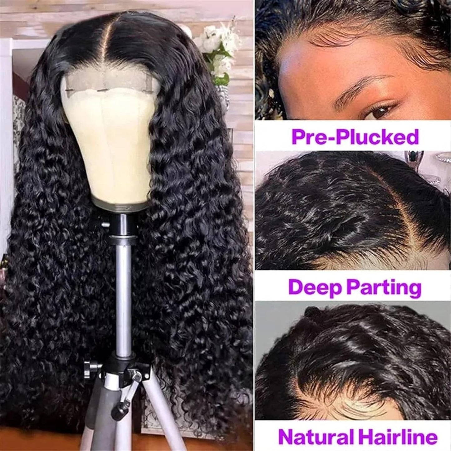 Brazilian Curl Couture: The Kinky Curly Lace Front Human Hair Wig