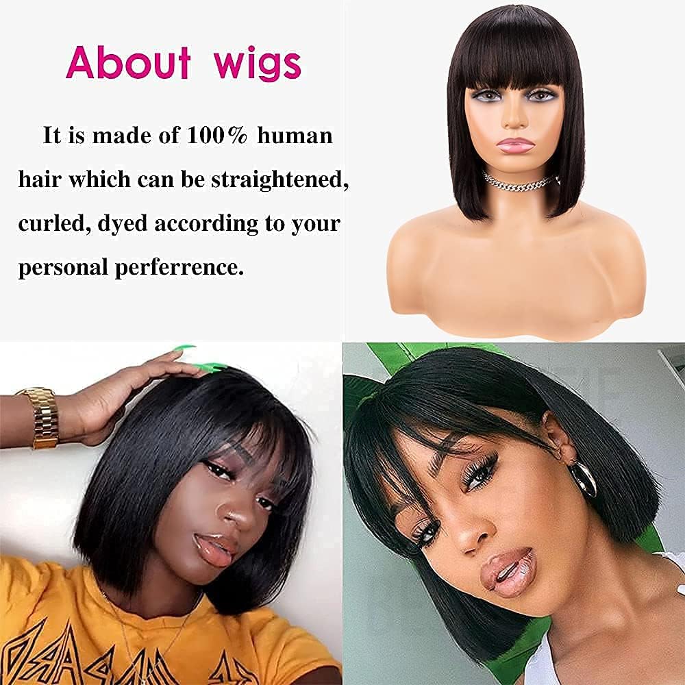 HeartLuxe Bob: The Human Hair Bob Wig with Natural, Realistic Heart-Shaped Woven Top