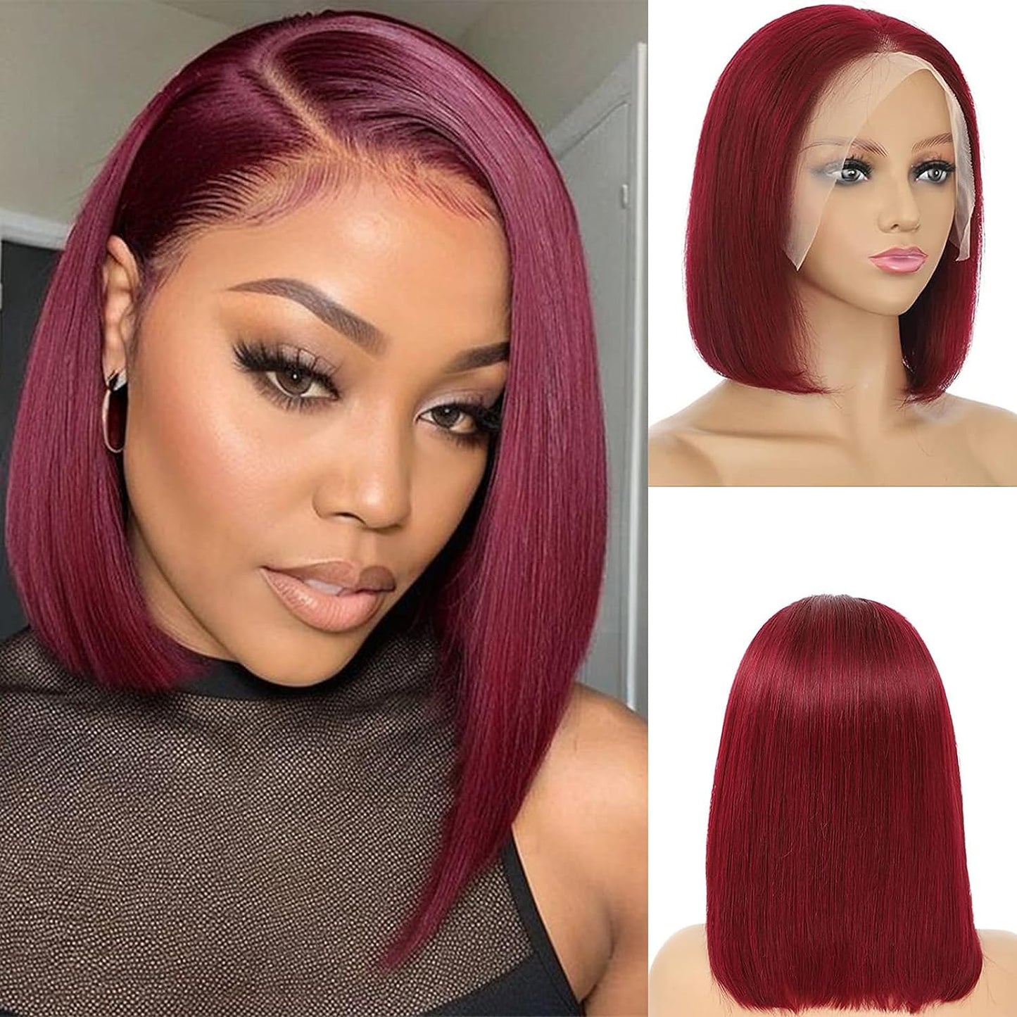 ChicBob Supreme: The Short Straight 1B-99J Colored Human Hair Wig