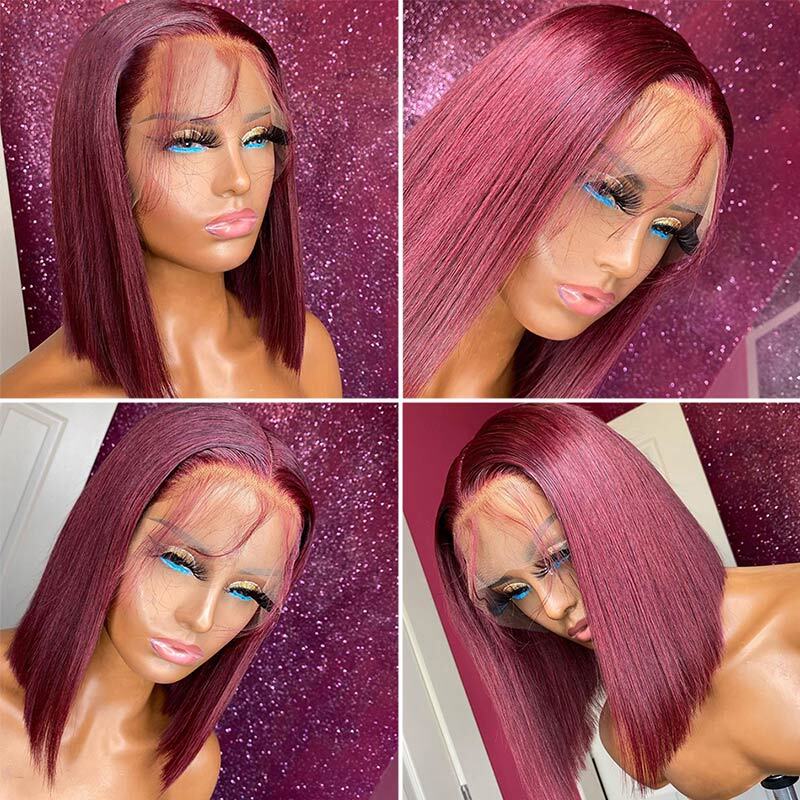 ChicBob Supreme: The Short Straight 1B-99J Colored Human Hair Wig