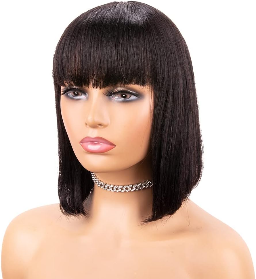 HeartLuxe Bob: The Human Hair Bob Wig with Natural, Realistic Heart-Shaped Woven Top