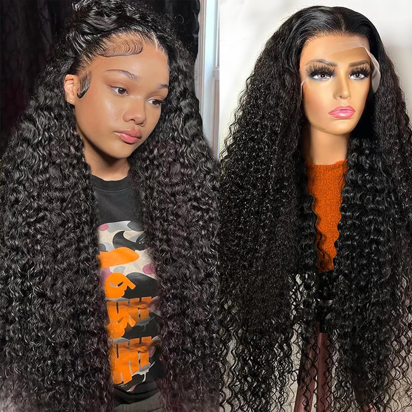 Brazilian Curl Couture: The Kinky Curly Lace Front Human Hair Wig