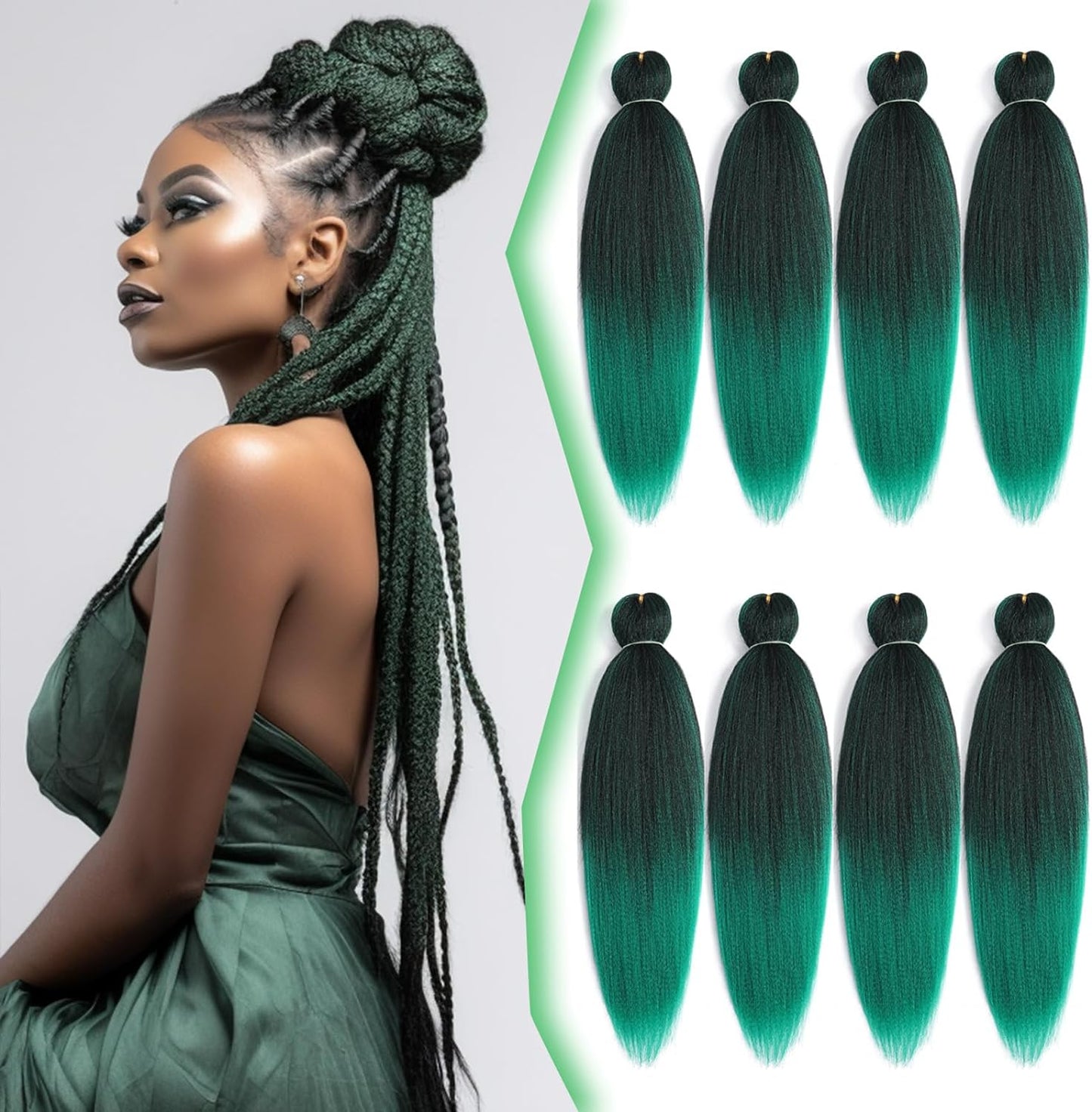 Ethereal Ease: Pre-Stretched Yaki Straight Braiding Hair Extensions