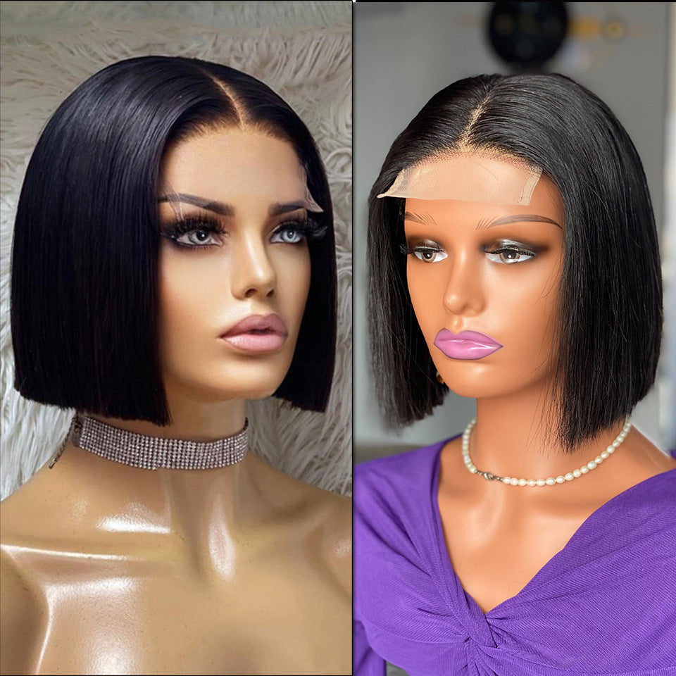 DivineSilk: Opulent 12A Vietnamese Bone Straight Bob Human Hair Wig