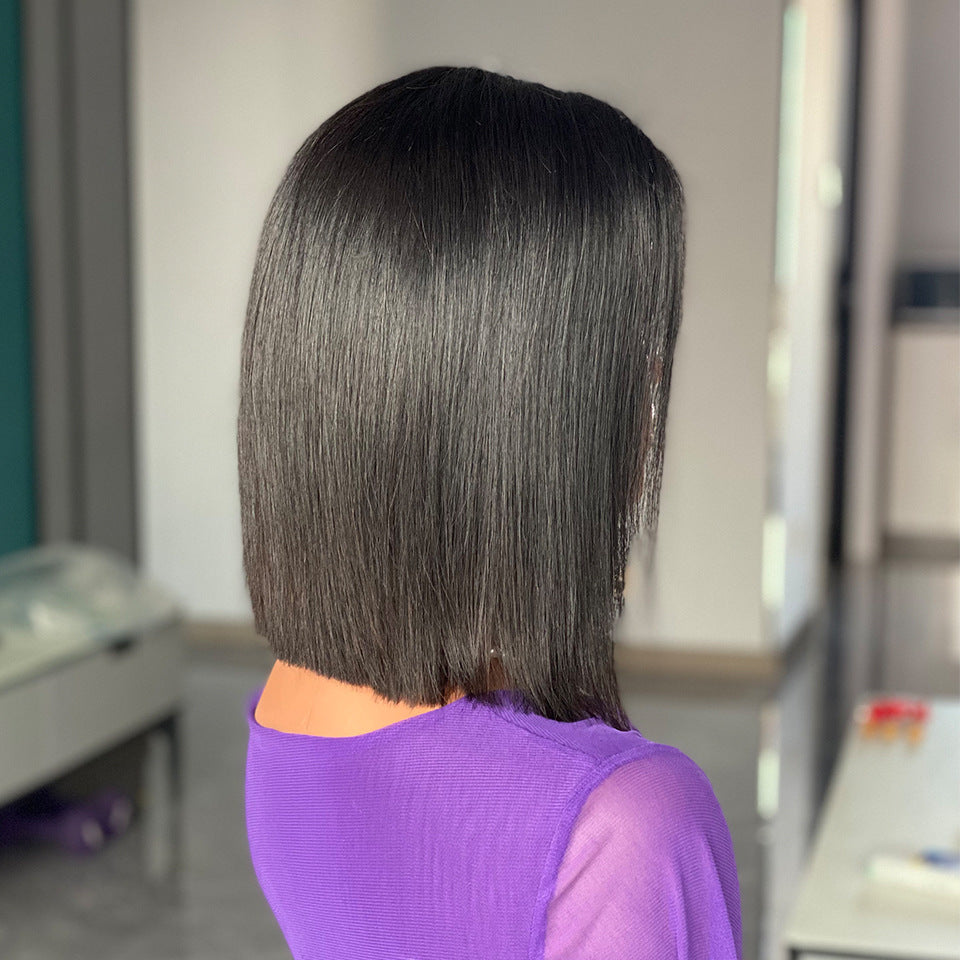 DivineSilk: Opulent 12A Vietnamese Bone Straight Bob Human Hair Wig