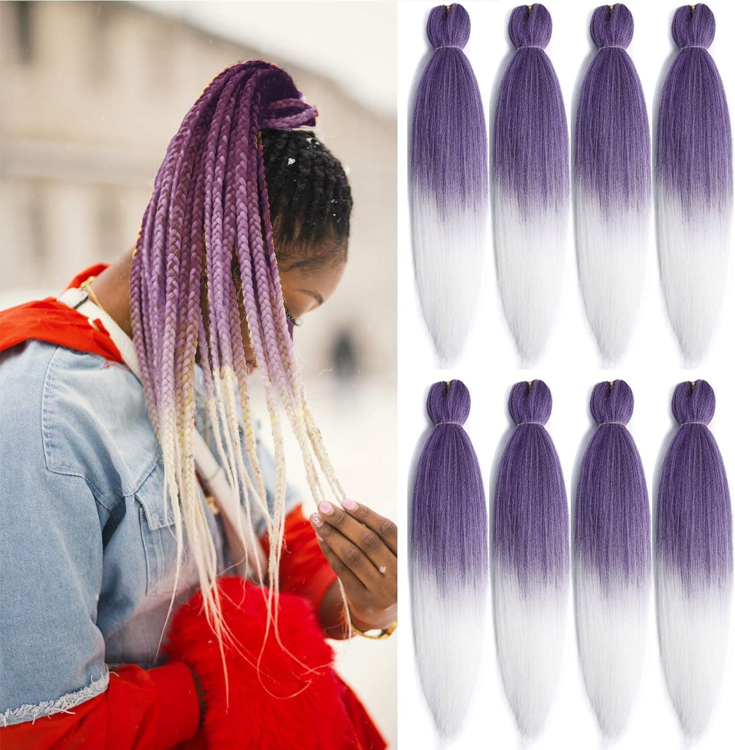 Ethereal Ease: Pre-Stretched Yaki Straight Braiding Hair Extensions