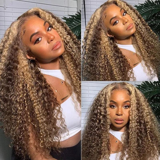 Harmonize Inter-Color Curly Lace Wig