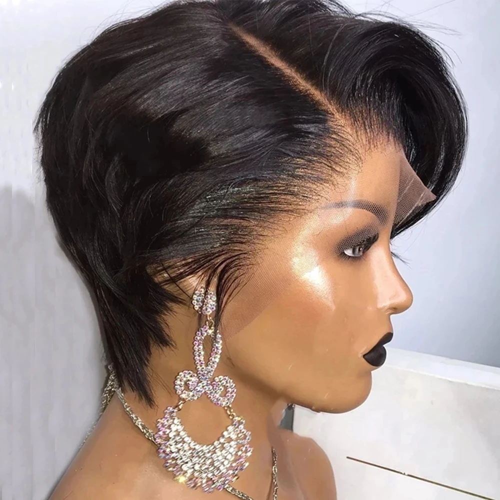 Elegance in Lace: Short Human Hair Wig