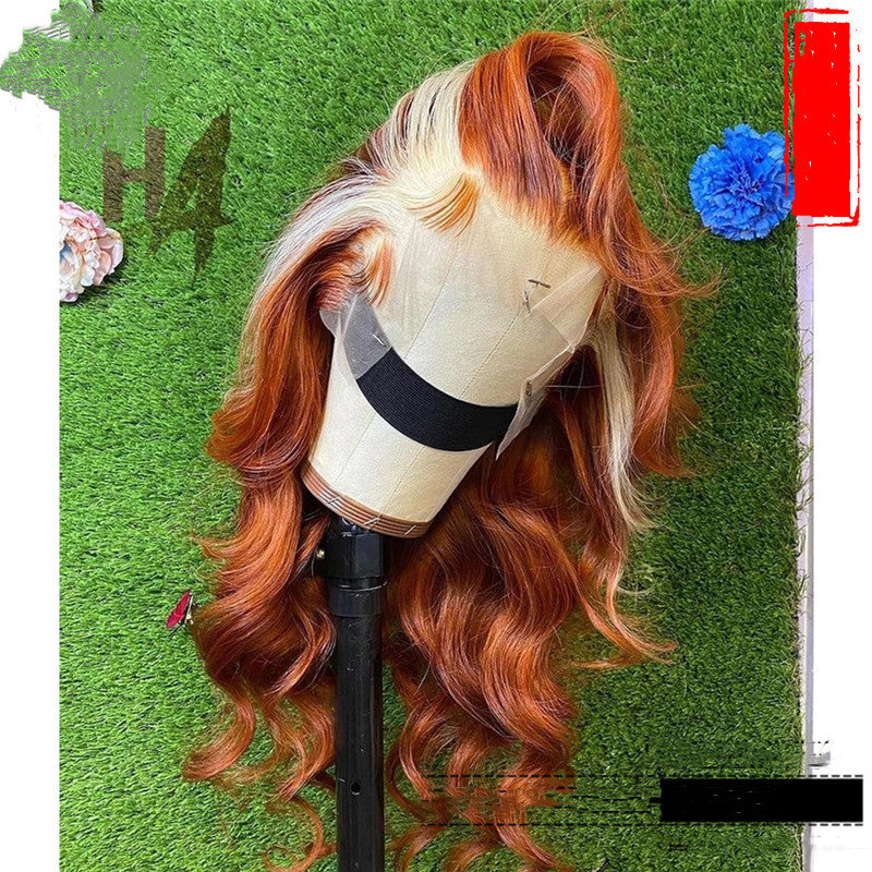 GoldenAura: 30 Inch Ginger Body Wave HD 613 Blonde Lace Front Wig