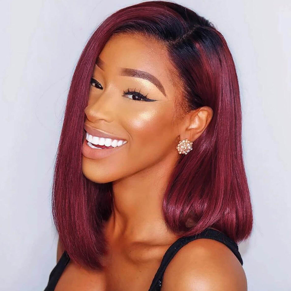 ChicBob Supreme: The Short Straight 1B-99J Colored Human Hair Wig