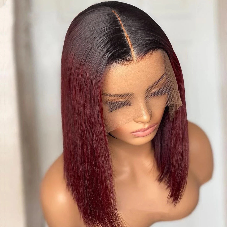 ChicBob Supreme: The Short Straight 1B-99J Colored Human Hair Wig