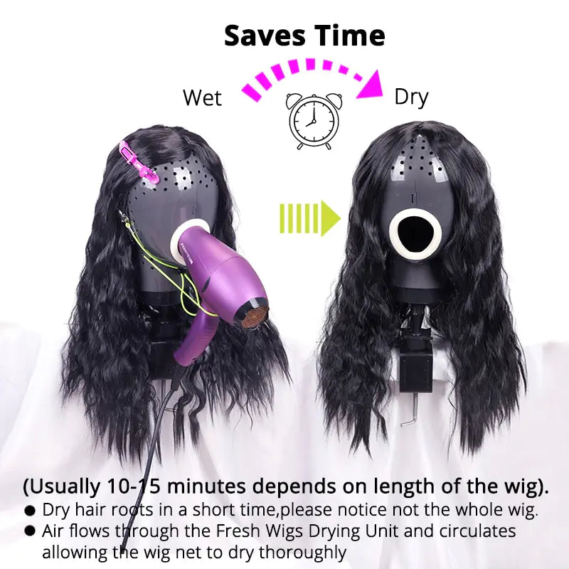 GlamAir Wig Head Drying Unit - Effortless Drying for Perfect Wigs